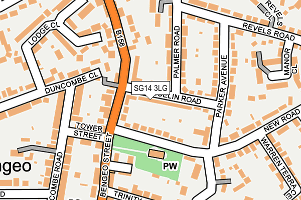 SG14 3LG map - OS OpenMap – Local (Ordnance Survey) SG14 3LG map - OS OpenMap – Local (Ordnance Survey)