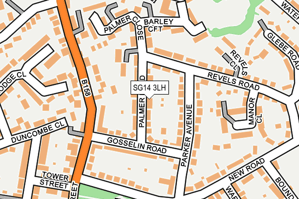 SG14 3LH map - OS OpenMap – Local (Ordnance Survey) SG14 3LH map - OS OpenMap – Local (Ordnance Survey)