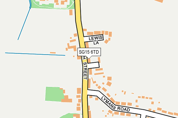 SG15 6TD map - OS OpenMap – Local (Ordnance Survey)