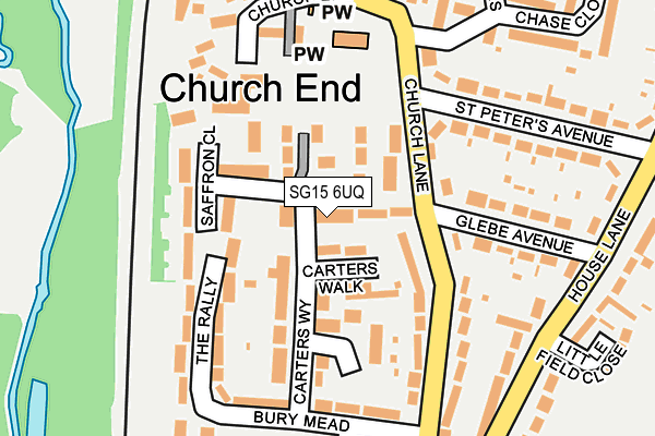 SG15 6UQ map - OS OpenMap – Local (Ordnance Survey)