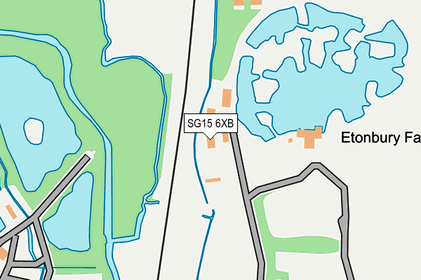 SG15 6XB map - OS OpenMap – Local (Ordnance Survey)