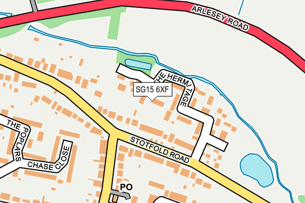 SG15 6XF map - OS OpenMap – Local (Ordnance Survey)