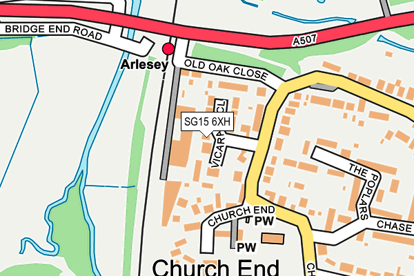 SG15 6XH map - OS OpenMap – Local (Ordnance Survey)