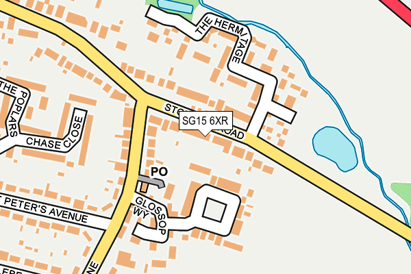 SG15 6XR map - OS OpenMap – Local (Ordnance Survey)