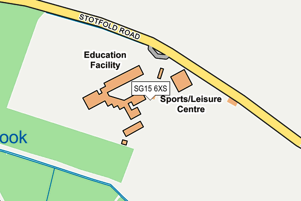 SG15 6XS map - OS OpenMap – Local (Ordnance Survey)