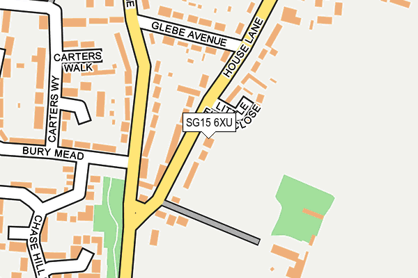 SG15 6XU map - OS OpenMap – Local (Ordnance Survey)