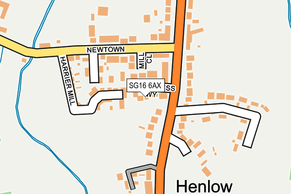 SG16 6AX map - OS OpenMap – Local (Ordnance Survey) SG16 6AX map - OS OpenMap – Local (Ordnance Survey)