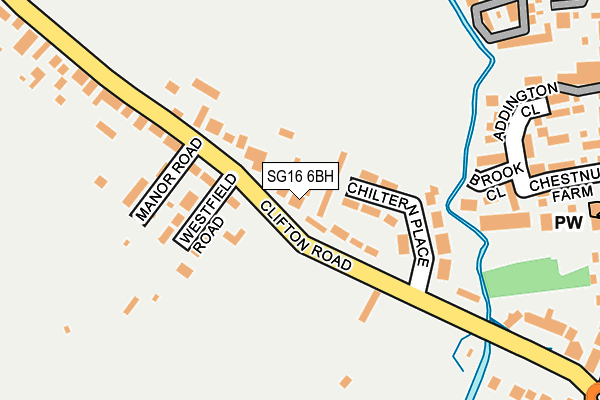 SG16 6BH map - OS OpenMap – Local (Ordnance Survey)