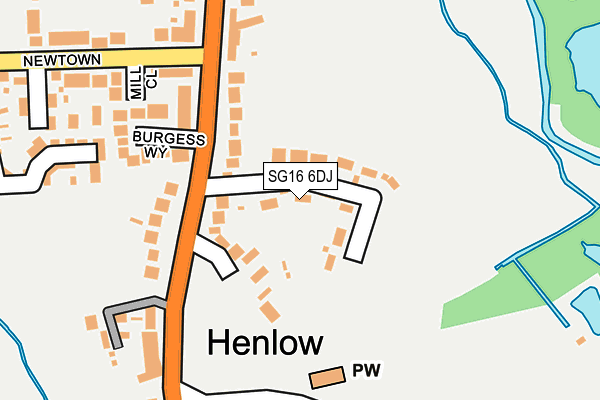 SG16 6DJ map - OS OpenMap – Local (Ordnance Survey)
