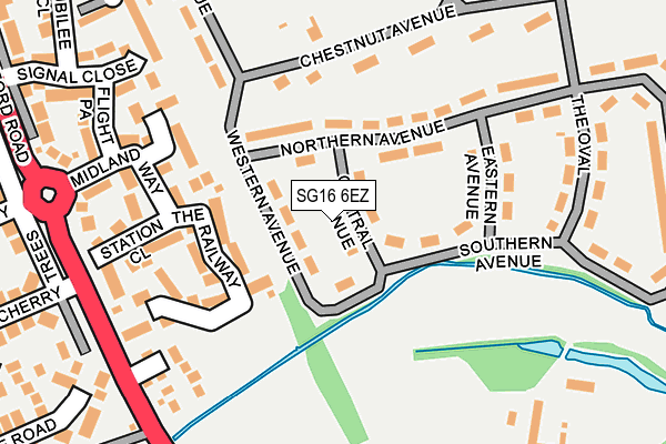 SG16 6EZ map - OS OpenMap – Local (Ordnance Survey) SG16 6EZ map - OS OpenMap – Local (Ordnance Survey)