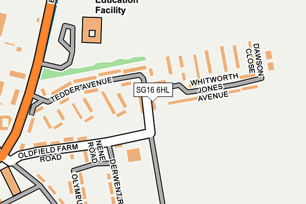 SG16 6HL map - OS OpenMap – Local (Ordnance Survey)