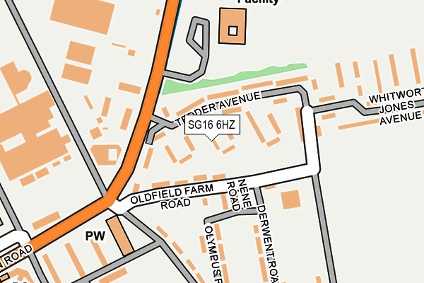 SG16 6HZ map - OS OpenMap – Local (Ordnance Survey) SG16 6HZ map - OS OpenMap – Local (Ordnance Survey)