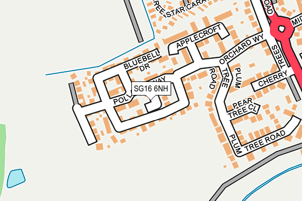 SG16 6NH map - OS OpenMap – Local (Ordnance Survey) SG16 6NH map - OS OpenMap – Local (Ordnance Survey)