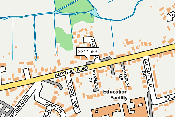 SG17 5BB map - OS OpenMap – Local (Ordnance Survey) SG17 5BB map - OS OpenMap – Local (Ordnance Survey)