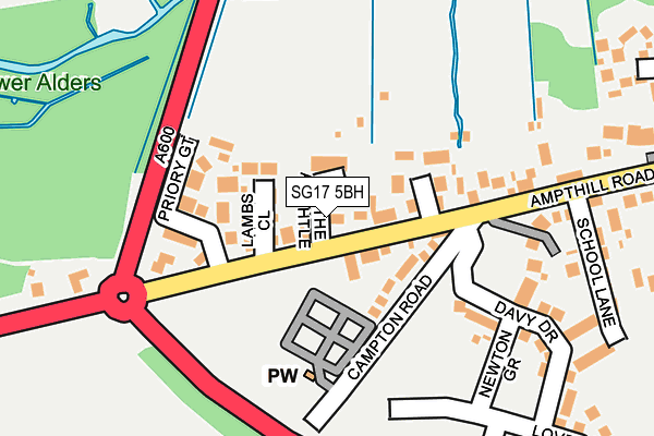 SG17 5BH map - OS OpenMap – Local (Ordnance Survey) SG17 5BH map - OS OpenMap – Local (Ordnance Survey)