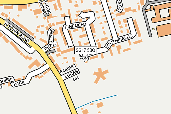 SG17 5BQ map - OS OpenMap – Local (Ordnance Survey) SG17 5BQ map - OS OpenMap – Local (Ordnance Survey)