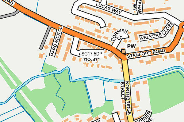 SG17 5DP map - OS OpenMap – Local (Ordnance Survey) SG17 5DP map - OS OpenMap – Local (Ordnance Survey)