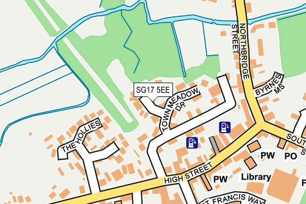 SG17 5EE map - OS OpenMap – Local (Ordnance Survey) SG17 5EE map - OS OpenMap – Local (Ordnance Survey)