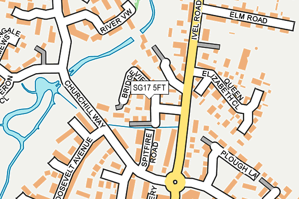 SG17 5FT map - OS OpenMap – Local (Ordnance Survey) SG17 5FT map - OS OpenMap – Local (Ordnance Survey)