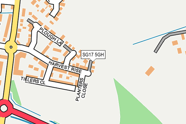 SG17 5GH map - OS OpenMap – Local (Ordnance Survey) SG17 5GH map - OS OpenMap – Local (Ordnance Survey)