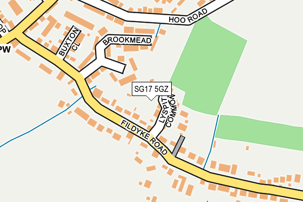 SG17 5GZ map - OS OpenMap – Local (Ordnance Survey) SG17 5GZ map - OS OpenMap – Local (Ordnance Survey)