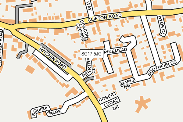 SG17 5JG map - OS OpenMap – Local (Ordnance Survey) SG17 5JG map - OS OpenMap – Local (Ordnance Survey)