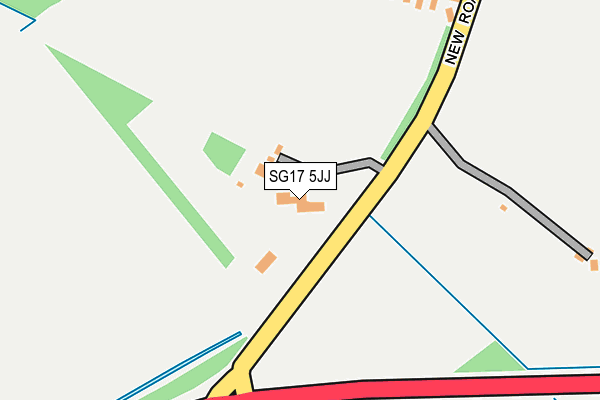 SG17 5JJ map - OS OpenMap – Local (Ordnance Survey) SG17 5JJ map - OS OpenMap – Local (Ordnance Survey)