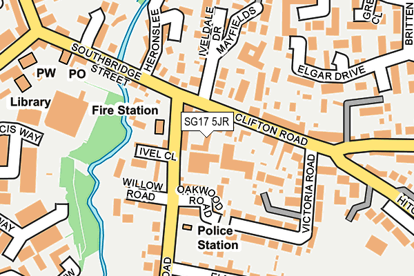 SG17 5JR map - OS OpenMap – Local (Ordnance Survey) SG17 5JR map - OS OpenMap – Local (Ordnance Survey)
