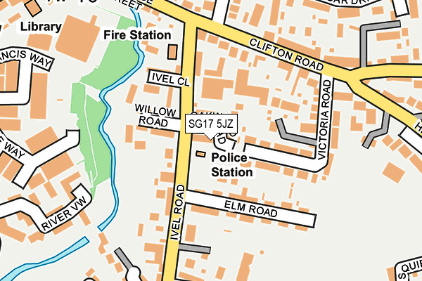 SG17 5JZ map - OS OpenMap – Local (Ordnance Survey) SG17 5JZ map - OS OpenMap – Local (Ordnance Survey)