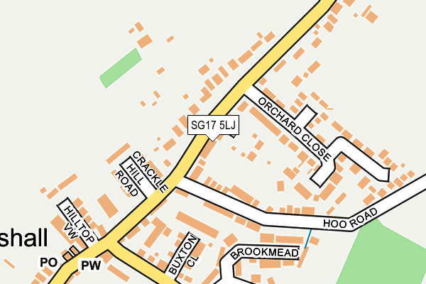 SG17 5LJ map - OS OpenMap – Local (Ordnance Survey) SG17 5LJ map - OS OpenMap – Local (Ordnance Survey)