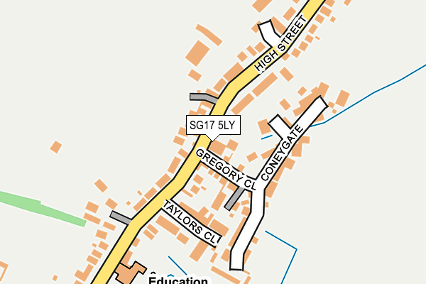 SG17 5LY map - OS OpenMap – Local (Ordnance Survey) SG17 5LY map - OS OpenMap – Local (Ordnance Survey)
