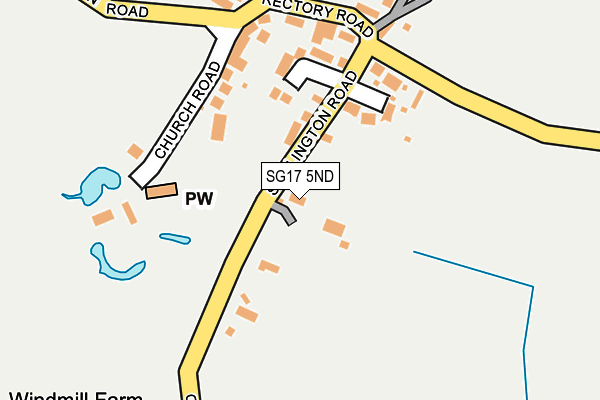 SG17 5ND map - OS OpenMap – Local (Ordnance Survey) SG17 5ND map - OS OpenMap – Local (Ordnance Survey)