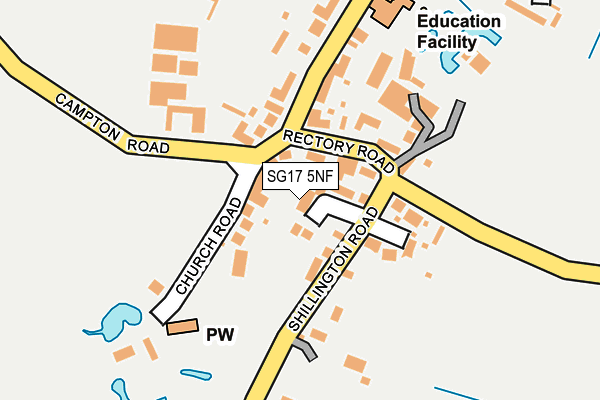 SG17 5NF map - OS OpenMap – Local (Ordnance Survey) SG17 5NF map - OS OpenMap – Local (Ordnance Survey)