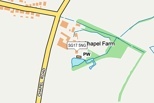 SG17 5NG map - OS OpenMap – Local (Ordnance Survey) SG17 5NG map - OS OpenMap – Local (Ordnance Survey)
