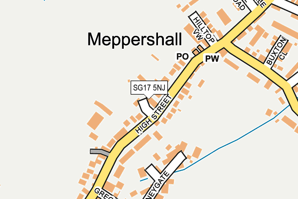 SG17 5NJ map - OS OpenMap – Local (Ordnance Survey) SG17 5NJ map - OS OpenMap – Local (Ordnance Survey)