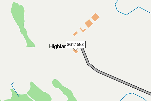 SG17 5NZ map - OS OpenMap – Local (Ordnance Survey) SG17 5NZ map - OS OpenMap – Local (Ordnance Survey)