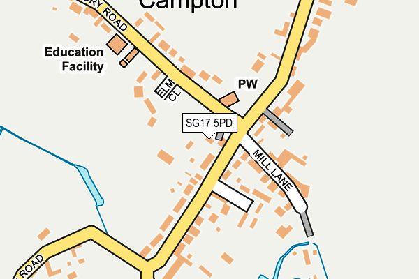 SG17 5PD map - OS OpenMap – Local (Ordnance Survey) SG17 5PD map - OS OpenMap – Local (Ordnance Survey)