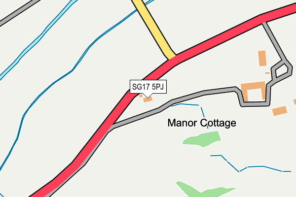 SG17 5PJ map - OS OpenMap – Local (Ordnance Survey) SG17 5PJ map - OS OpenMap – Local (Ordnance Survey)