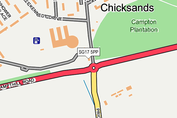SG17 5PP map - OS OpenMap – Local (Ordnance Survey) SG17 5PP map - OS OpenMap – Local (Ordnance Survey)