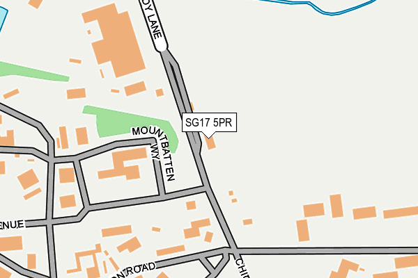 SG17 5PR map - OS OpenMap – Local (Ordnance Survey) SG17 5PR map - OS OpenMap – Local (Ordnance Survey)