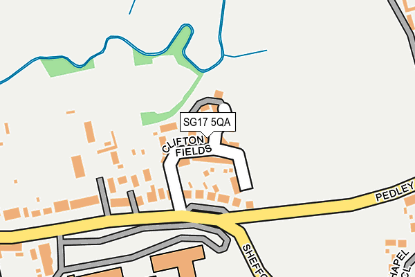 SG17 5QA map - OS OpenMap – Local (Ordnance Survey) SG17 5QA map - OS OpenMap – Local (Ordnance Survey)