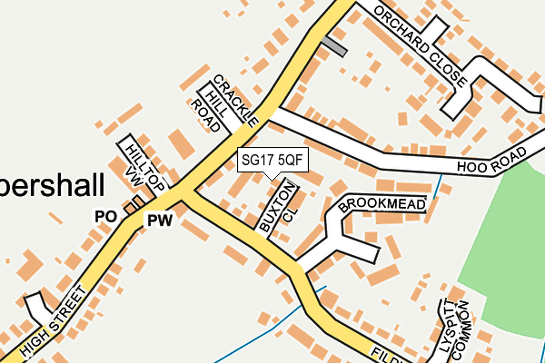 SG17 5QF map - OS OpenMap – Local (Ordnance Survey) SG17 5QF map - OS OpenMap – Local (Ordnance Survey)