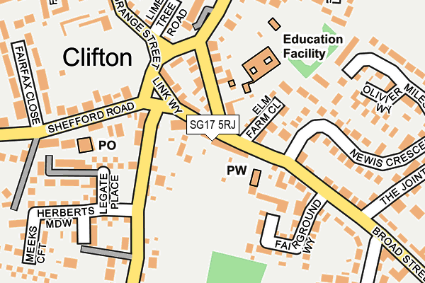 SG17 5RJ map - OS OpenMap – Local (Ordnance Survey) SG17 5RJ map - OS OpenMap – Local (Ordnance Survey)