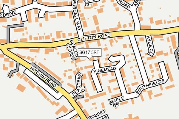 SG17 5RT map - OS OpenMap – Local (Ordnance Survey) SG17 5RT map - OS OpenMap – Local (Ordnance Survey)