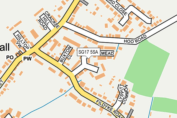 SG17 5SA map - OS OpenMap – Local (Ordnance Survey) SG17 5SA map - OS OpenMap – Local (Ordnance Survey)