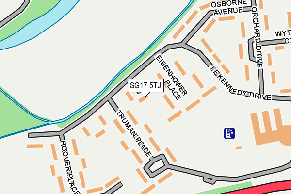 SG17 5TJ map - OS OpenMap – Local (Ordnance Survey) SG17 5TJ map - OS OpenMap – Local (Ordnance Survey)