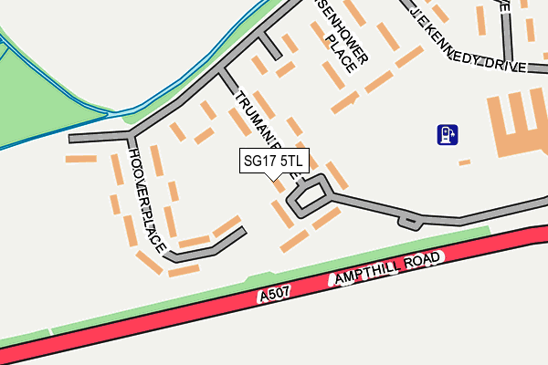 SG17 5TL map - OS OpenMap – Local (Ordnance Survey) SG17 5TL map - OS OpenMap – Local (Ordnance Survey)