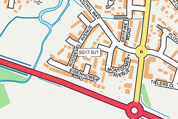 SG17 5UT map - OS OpenMap – Local (Ordnance Survey) SG17 5UT map - OS OpenMap – Local (Ordnance Survey)