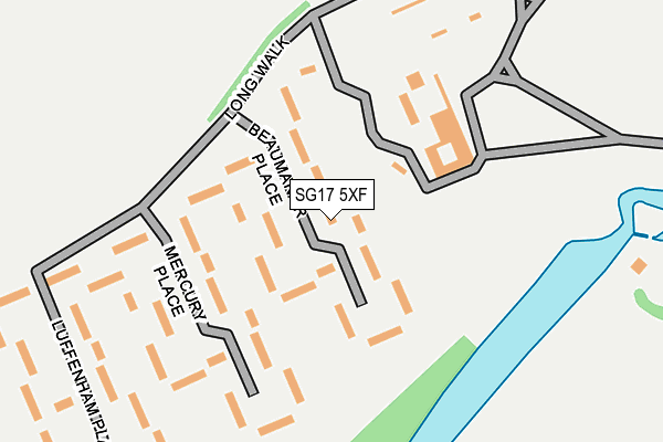 SG17 5XF map - OS OpenMap – Local (Ordnance Survey) SG17 5XF map - OS OpenMap – Local (Ordnance Survey)