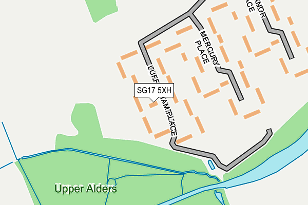 SG17 5XH map - OS OpenMap – Local (Ordnance Survey) SG17 5XH map - OS OpenMap – Local (Ordnance Survey)